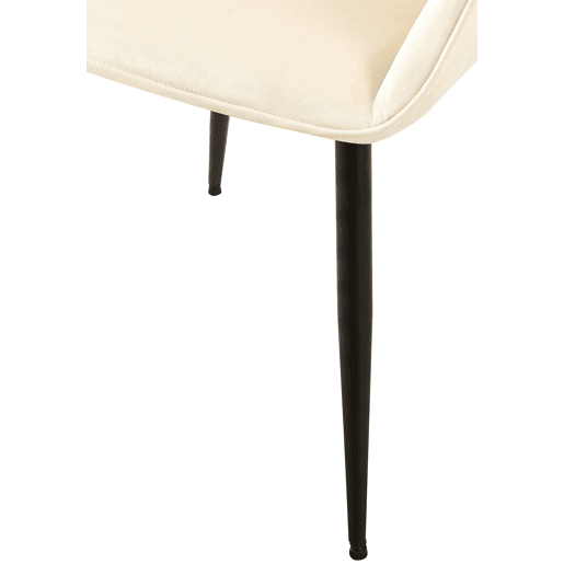 Silla de comedor Vessa Terciopelo Crema 63X52X82 cm