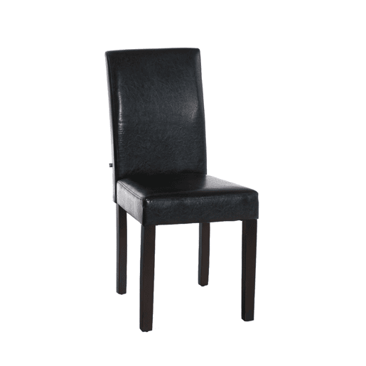 Silla de comedor Ina Simil cuero Marrón 47X41X91 cm