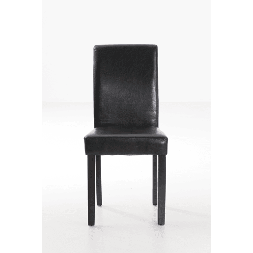 Silla de comedor Ina Simil cuero Marrón 47X41X91 cm