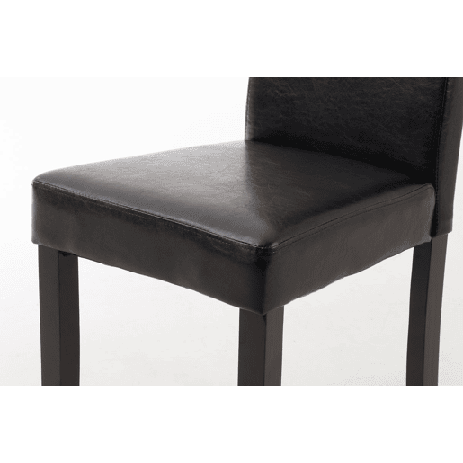 Silla de comedor Ina Simil cuero Marrón 47X41X91 cm