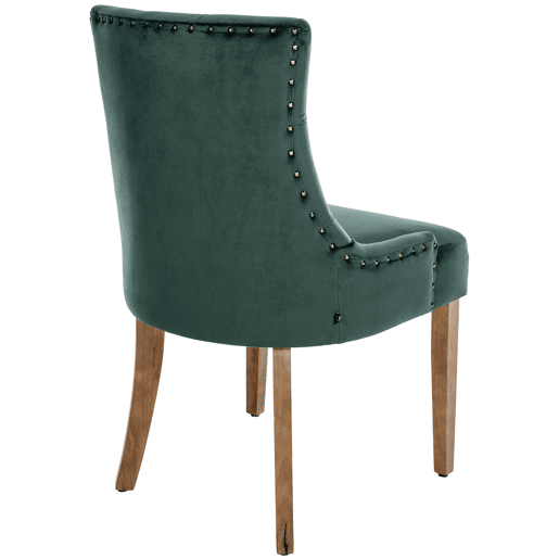 Silla De Comedor Aberdeen En Terciopelo Verde oscuro 58X55X92 cm