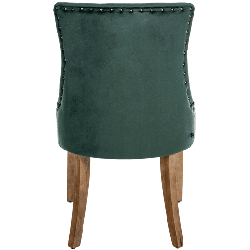 Silla De Comedor Aberdeen En Terciopelo Verde oscuro 58X55X92 cm
