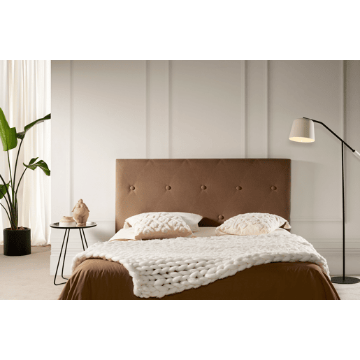 Cabeceira Estofada VENICE Aqualine 210x115x12 cm - CHOCOLATE - Moonia