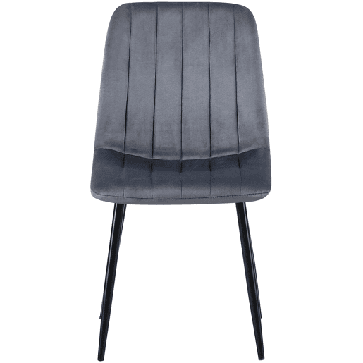 Silla De Comedor Dijon Terciopelo Gris oscuro 53X45X88 cm