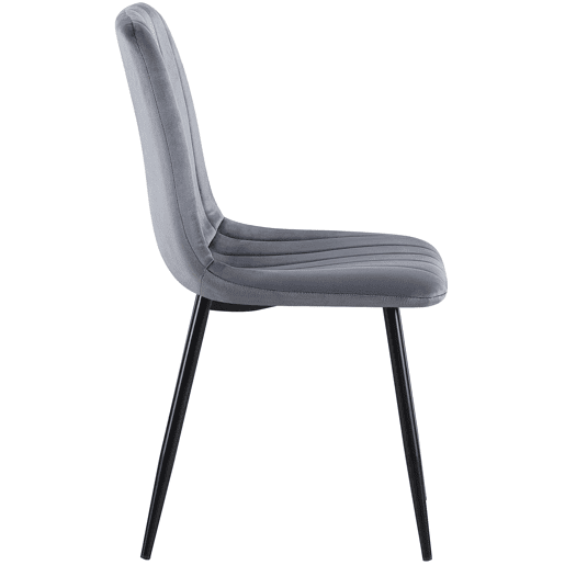 Silla De Comedor Dijon Terciopelo Gris oscuro 53X45X88 cm