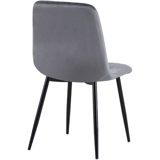 Silla De Comedor Dijon Terciopelo Gris oscuro 53X45X88 cm