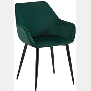 Silla de comedor Vessa Terciopelo Verde 63X52X82 cm