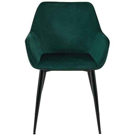 Silla de comedor Vessa Terciopelo Verde 63X52X82 cm