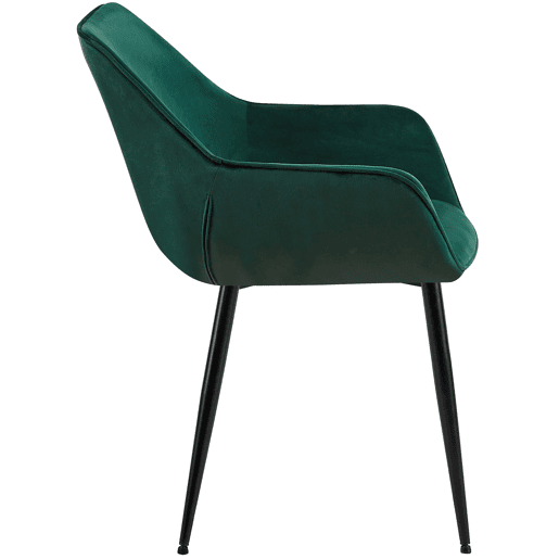 Silla de comedor Vessa Terciopelo Verde 63X52X82 cm