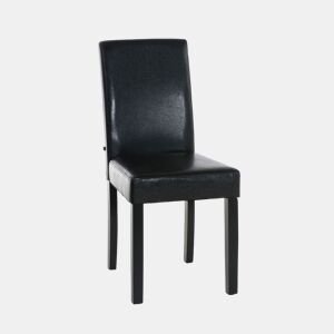 Silla de comedor Ina Simil cuero Marrón 47X41X91 cm