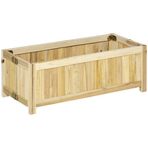Outsunny Floreira de Madeira Dobrável Horta para Jardim com 4 Pés para Cultivos de Verduras Flores Pátio Varanda Exterior 70x30x25 cm Madeira