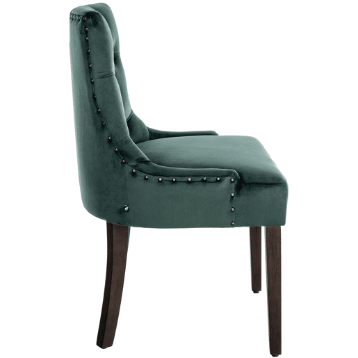 Silla De Comedor Aberdeen En Terciopelo Verde oscuro 58X55X92 cm