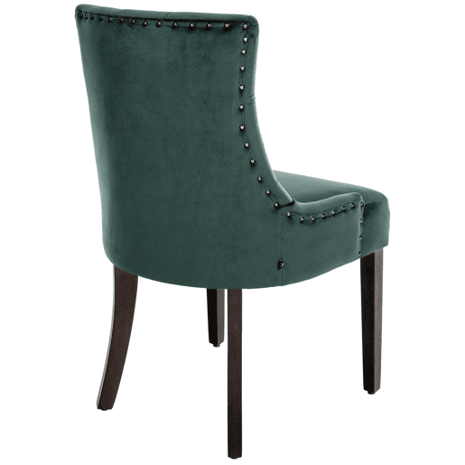 Silla De Comedor Aberdeen En Terciopelo Verde oscuro 58X55X92 cm