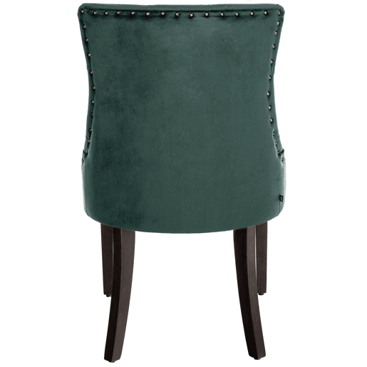 Silla De Comedor Aberdeen En Terciopelo Verde oscuro 58X55X92 cm