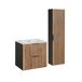 Conjunto mueble lavabo individual encastrado y columna Gaia Conjunto mueble lavabo individual encastrado y columna Gaia Madera