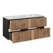 Conjunto mueble doble lavabo encastrado y columna Gaia Conjunto mueble doble lavabo encastrado y columna Gaia Madera