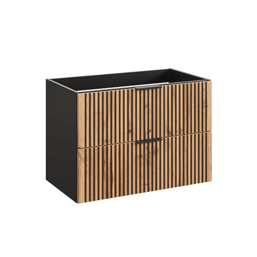 Móvel de Toucador Gaia 80cm Madeira e Preto
