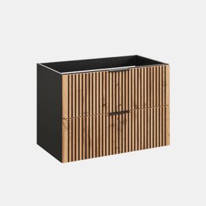 Móvel de Toucador Gaia 80cm Madeira e Preto
