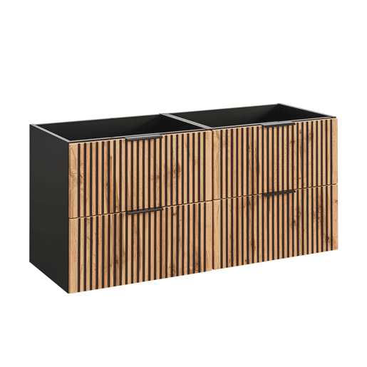 Móvel de toucador 120cm Gaia Madeira e Preto