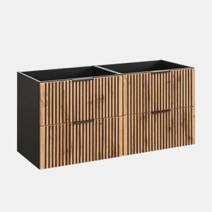 Móvel de toucador 120cm Gaia Madeira e Preto