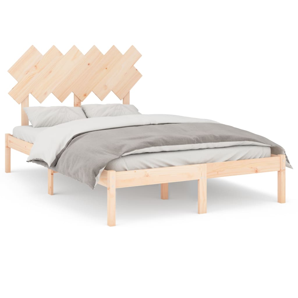 Estructura de cama de madera maciza 120x200 cm