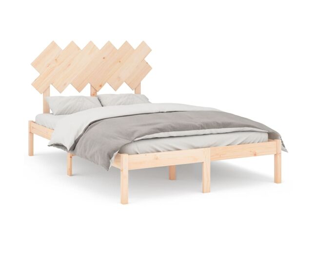 Estructura de cama de madera maciza 120x200 cm