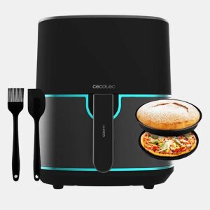 Cecotec Fritadeira dietética digital de 1500 W, 5,5 l de capacidade, acabamentos em aço inoxidável e pacote de acessórios.