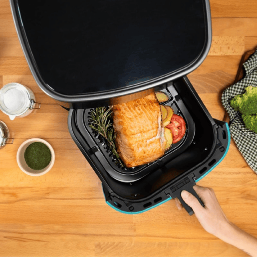 Cecotec Fritadeira dietética digital de 1500 W, 5,5 l de capacidade, acabamentos em aço inoxidável e pacote de acessórios.