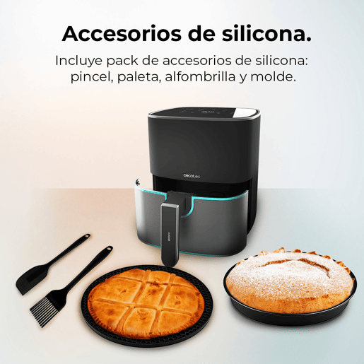 Cecotec Fritadeira dietética digital de 1500 W, 5,5 l de capacidade, acabamentos em aço inoxidável e pacote de acessórios.