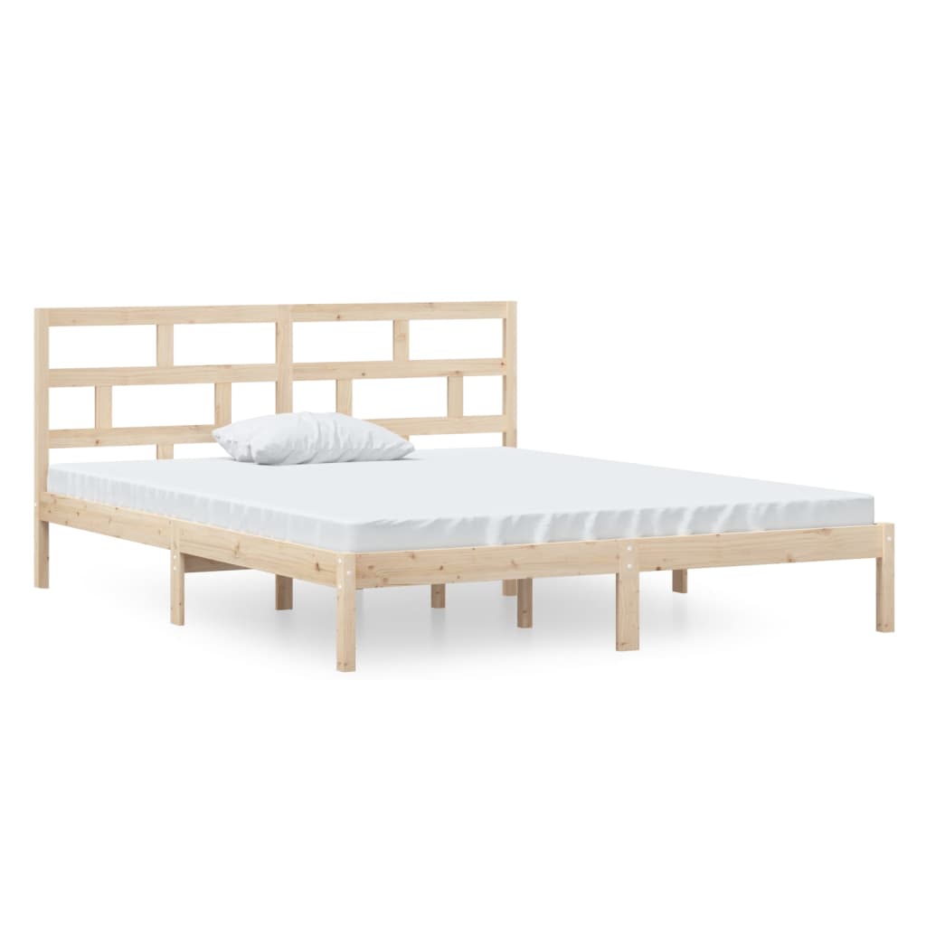 Estructura de cama madera maciza 120x190 cm