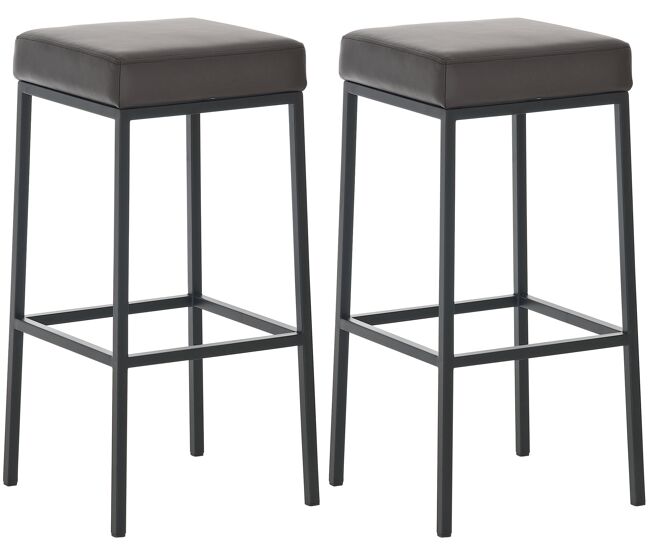 Set de 2 taburetes montreal polipiel 85x37x37 cm