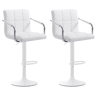 Conjunto de 2 bancos Lucy V2 112x54x46 cm em couro Simil