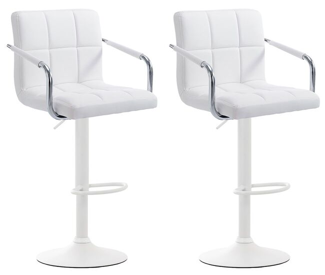 Set de 2 taburetes lucy v2 en simil cuero 112x54x46 cm