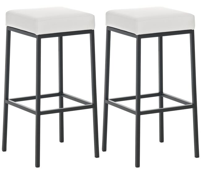 Set de 2 taburetes montreal polipiel 85x37x37 cm