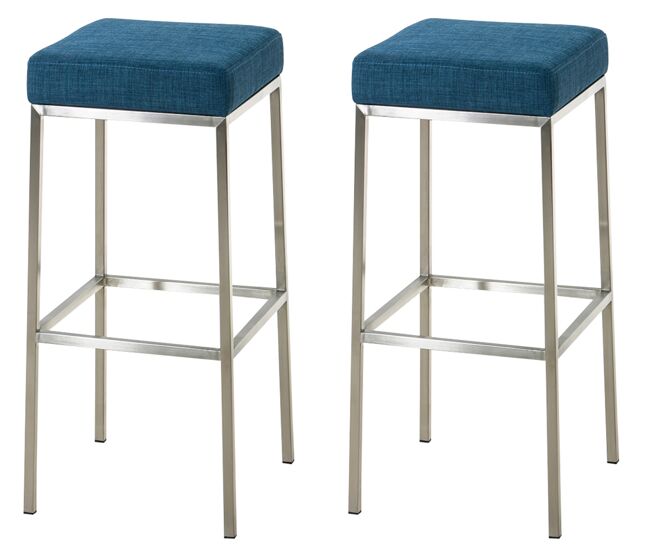 Set de 2 taburetes montreal en tela 85x37x37 cm