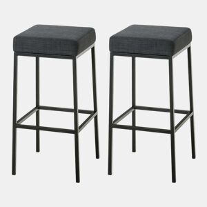 Conjunto de 2 bancos de tecido Montreal 80x37x37 cm