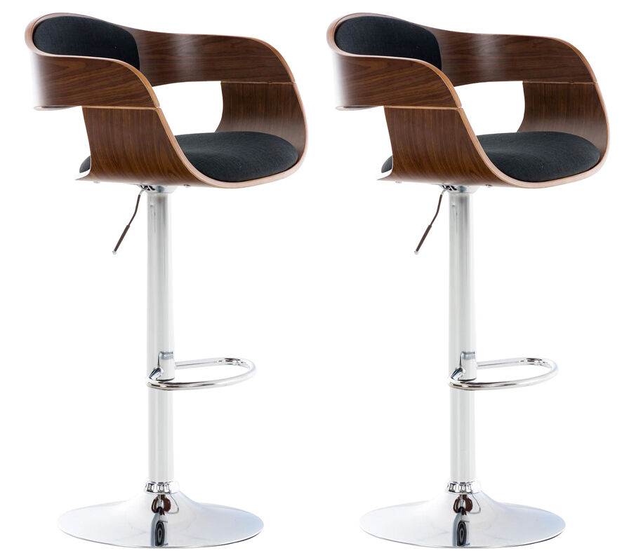 Set de 2 taburetes kingston en tela 102x58x48 cm