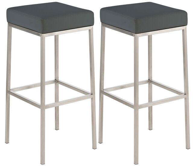 Set de 2 taburete de bar - montreal 85 - simil cuero 85x37x37 cm