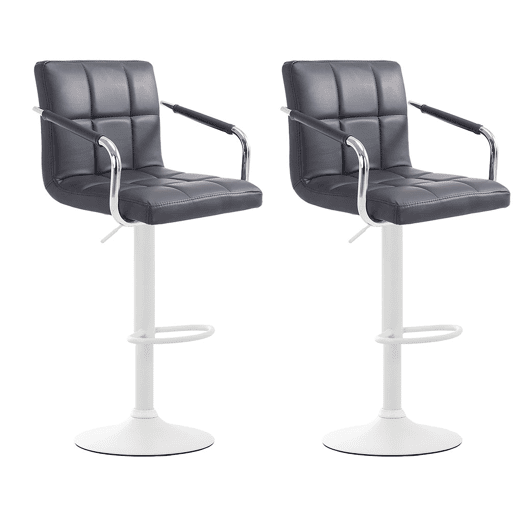 Conjunto de 2 bancos Lucy V2 112x54x46 cm em couro Simil