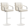 Conjunto de 2 bancos Lucy V2 112x54x46 cm em couro Simil