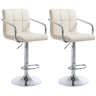 Conjunto de 2 bancos de bar - Lucy V2 - Pele Simil 112x54x46 cm