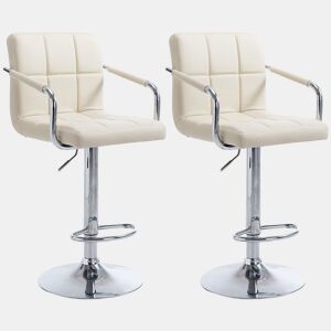Conjunto de 2 bancos de bar - Lucy V2 - Pele Simil 112x54x46 cm