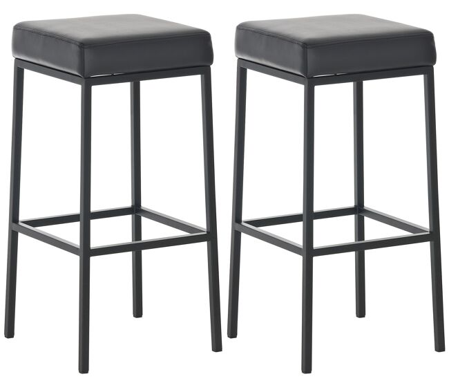 Set de 2 taburetes montreal polipiel 85x37x37 cm
