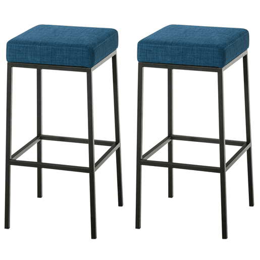 Conjunto de 2 bancos de pano Montreal 85x37x37 cm