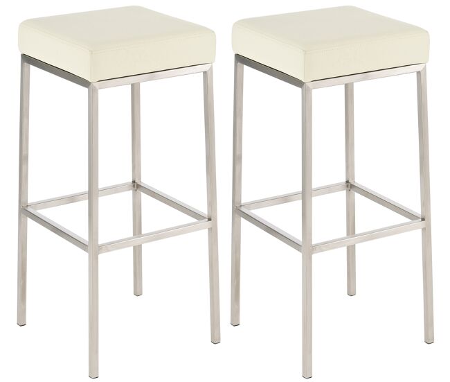 Set de 2 taburete de bar - montreal 85 - simil cuero 85x37x37 cm