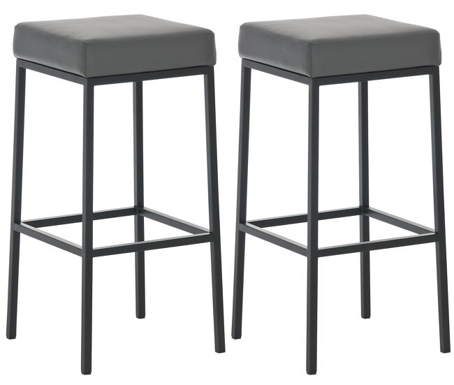 Set de 2 taburetes montreal polipiel 85x37x37 cm