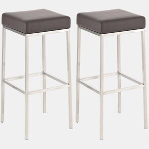 Conjunto de 2 bancos de bar - Montreal 85 - Pele sintética 85x37x37 cm
