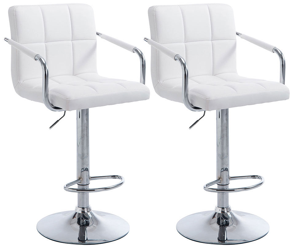 Set de 2 taburete de bar - lucy v2 - simil cuero 112x54x46 cm
