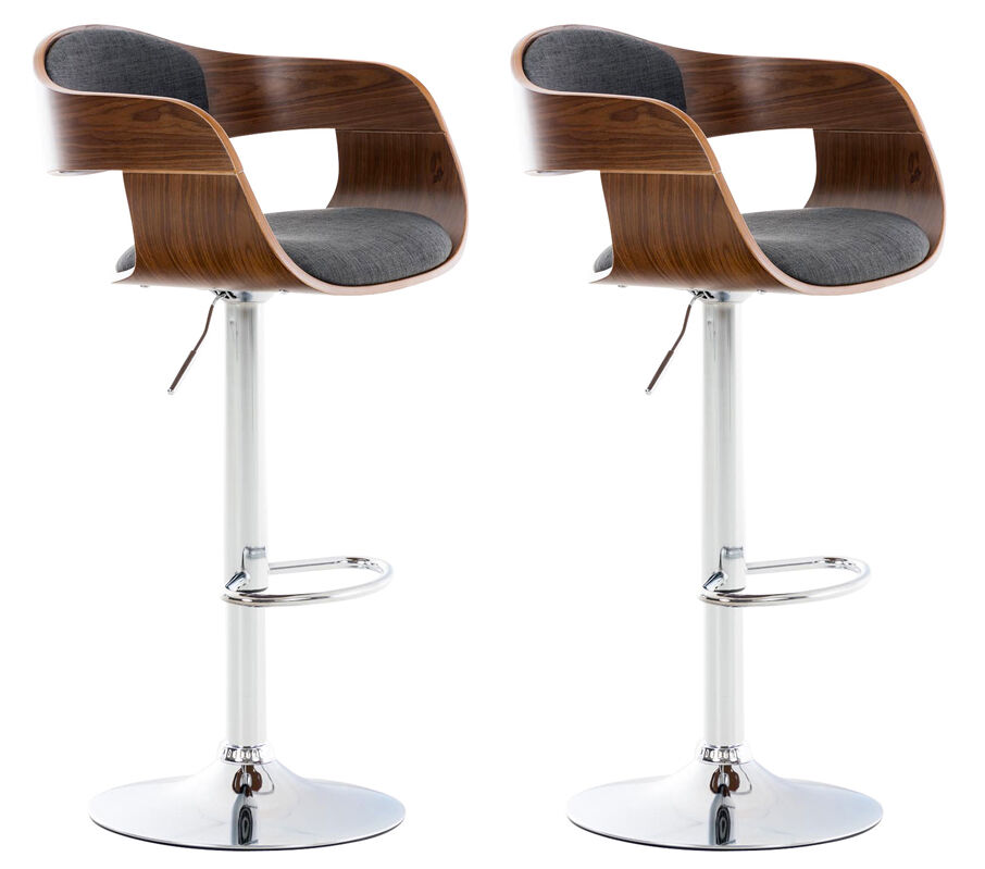 Set de 2 taburetes kingston en tela 102x58x48 cm