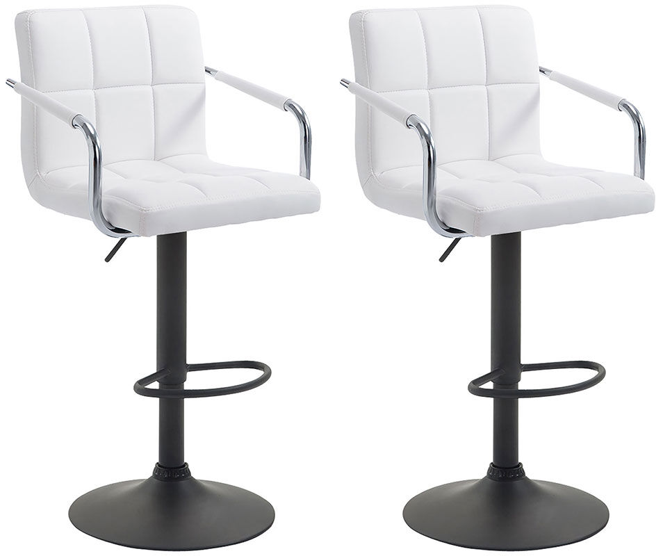 Set de 2 taburete de bar - lucy v2 - simil cuero 112x54x46 cm